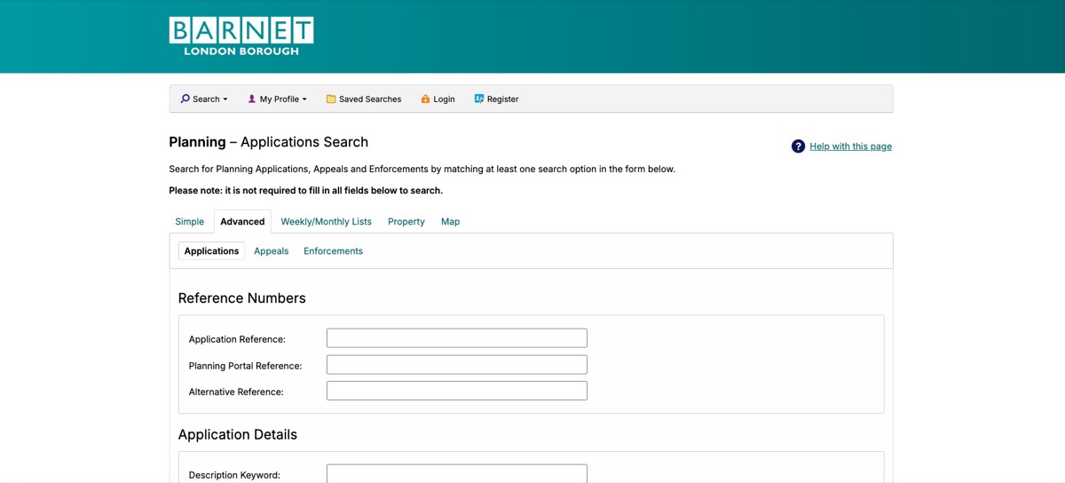 A typical council planning portal search — the manual grind property investors face